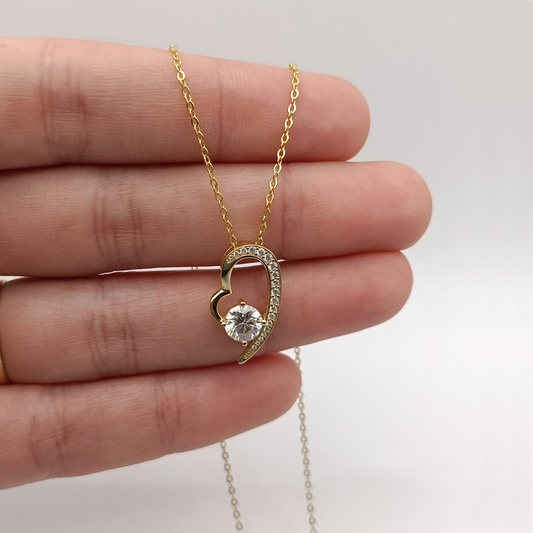 Set Collar Alma Enamorada en Plata con Moissanita + Rosas Eternas