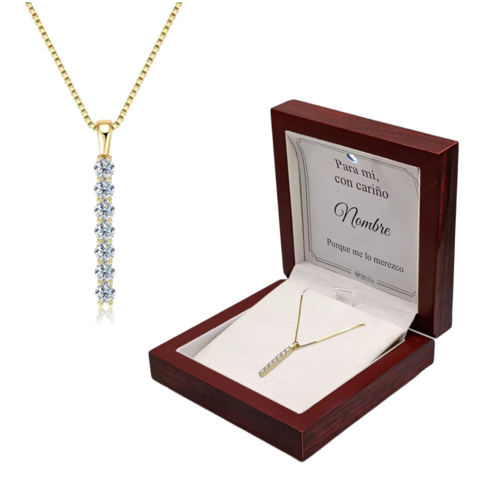 Collar Plata de Ley 925 con Moissanita · Cascada de Sueños DarAlma - El Arte de Emocionar