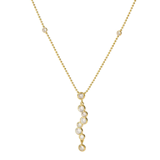 Collar de Acero Inoxidable con Circonitas · Gotas de Luz