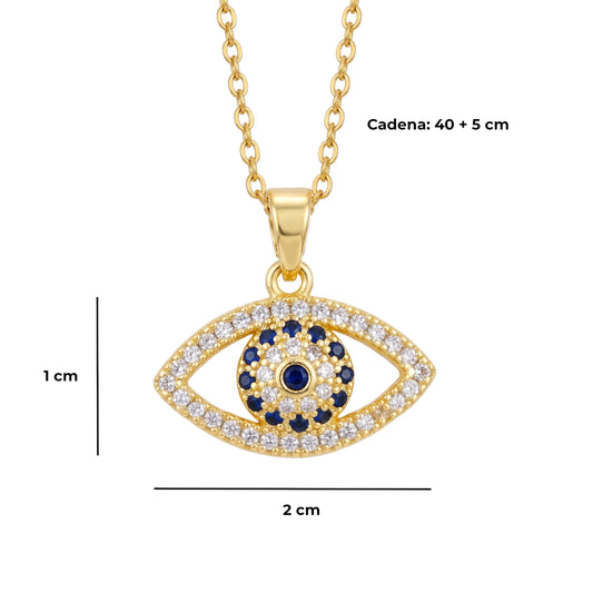 Collar Acero Inoxidable 316 · Mirada Protectora con Ojo Turco