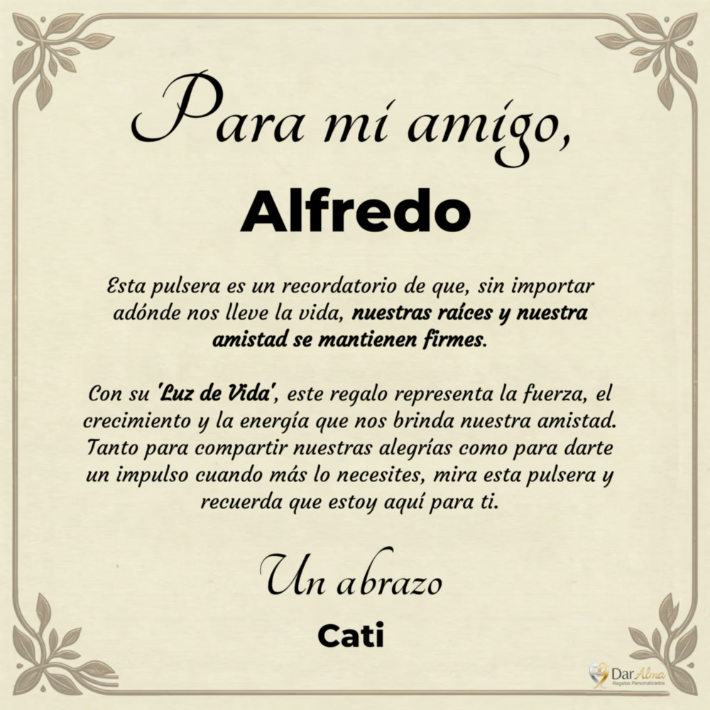Pulsera Luz de Vida de Acero. Ed. "Amistad con Luz"
