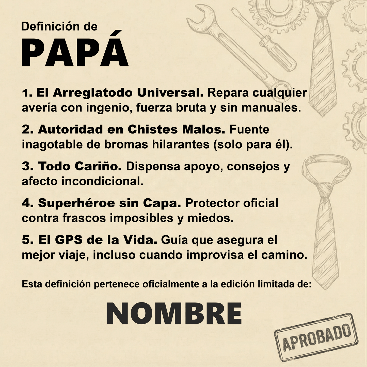 Pulsera Fuerza y Honor de Acero Inoxidable - Edición "Definición Papá" - DarAlma - Regalos Personalizados