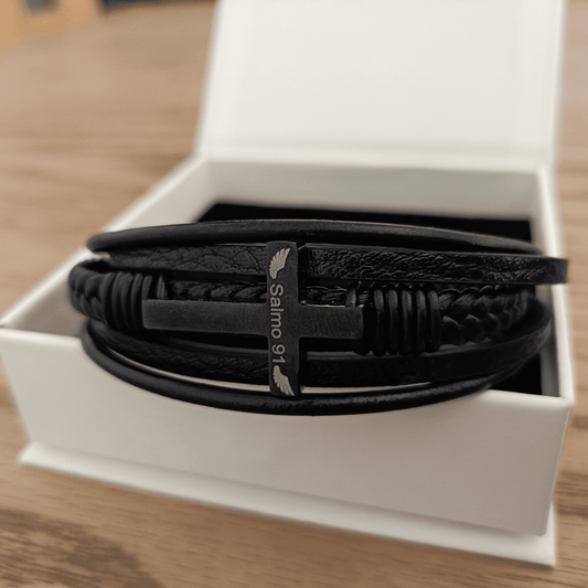 Pulsera Protección Divina de Acero Inox - Edición "Salmo 91" - DarAlma - Regalos Personalizados