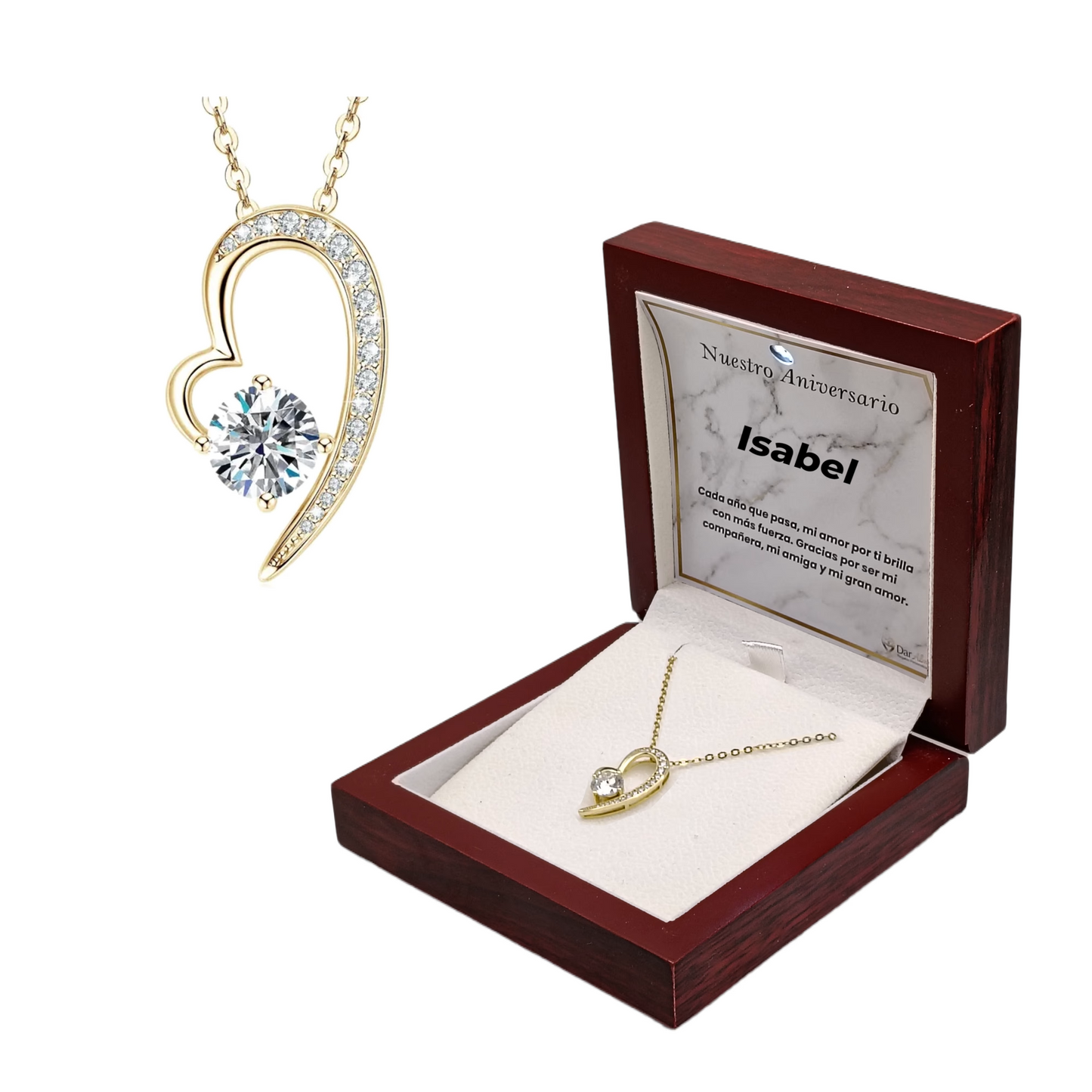 Collar Alma Enamorada en Plata con Moissanita. Ed. "Aniversario con Elegancia"