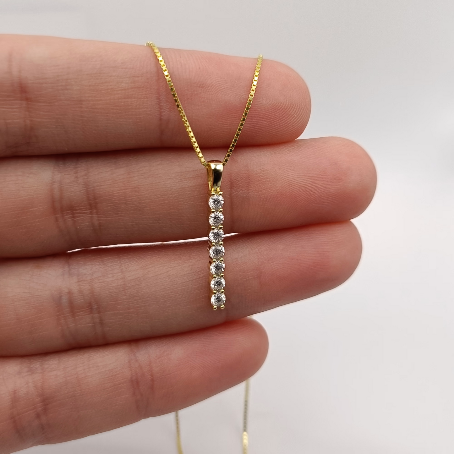 Collar Cascada de Sueños en Plata con Moissanitas. Ed. "Alma Gemela"