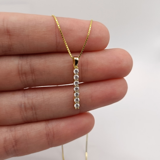 Collar Cascada de Sueños en Plata con Moissanitas. Ed. "Alma Gemela"