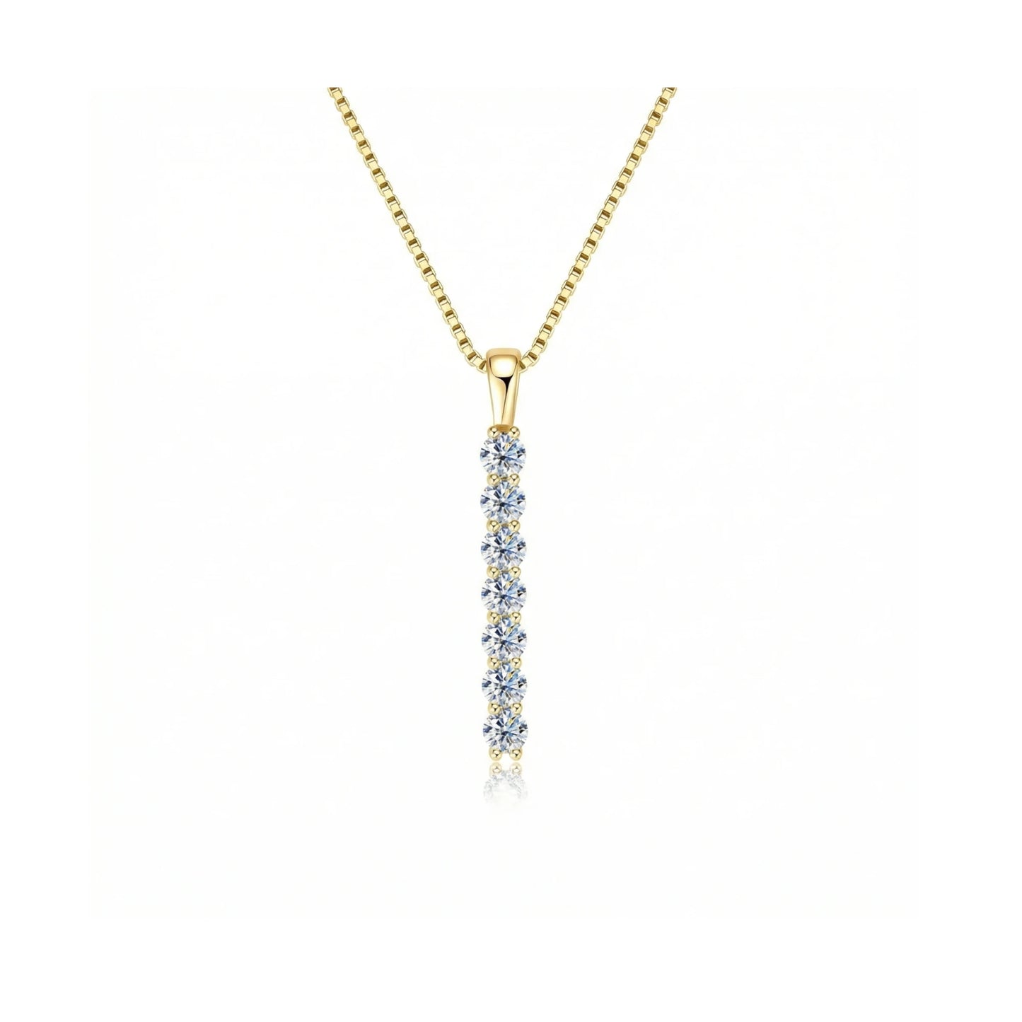 Collar Plata de Ley 925 con Moissanita · Cascada de Sueños