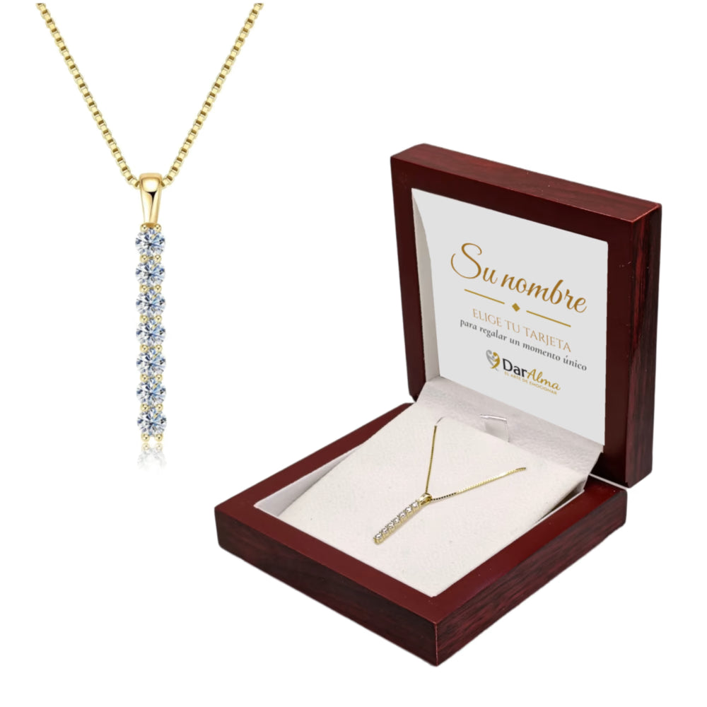 Collar Plata de Ley 925 con Moissanita · Cascada de Sueños DarAlma - El Arte de Emocionar