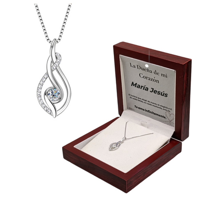 Collar Danza del Destino en Plata con Moissanita. Ed. "Elección Eterna"