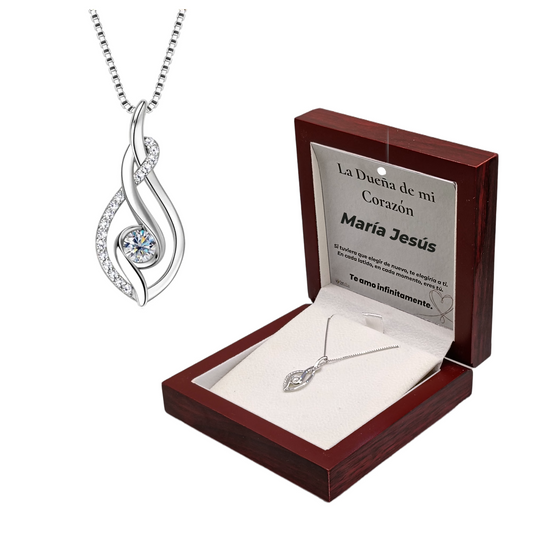 Collar Danza del Destino en Plata con Moissanita. Ed. "Elección Eterna"