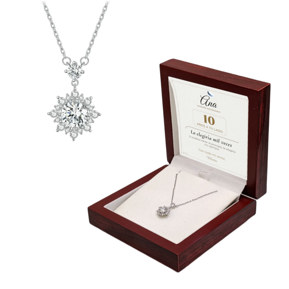 Collar en Plata de Ley 925 con Moissanita · Destello Infinito