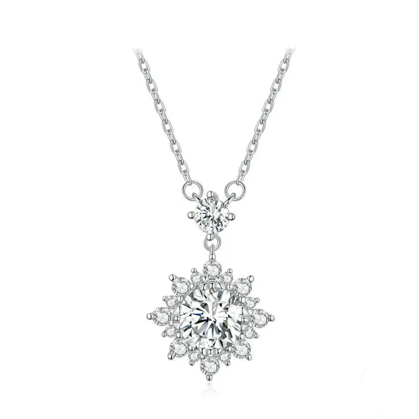 Collar en Plata de Ley 925 con Moissanita · Destello Infinito