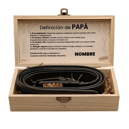 Cinturon Cuero Genuino. Ed. "Definición de Papá"
