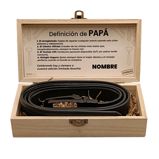 Cinturon Cuero Genuino. Ed. "Definición de Papá"