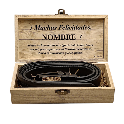 Cinturon Cuero Genuino. Ed. "Hoy es tu Día , Papa"