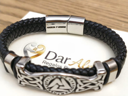 Pulsera Fuerza y Honor de Acero. Ed. "Para mi héroe"