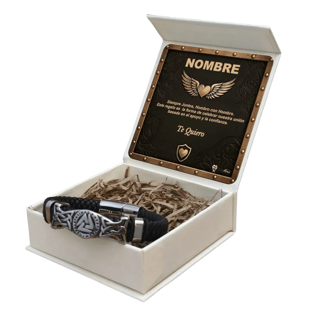 Pulsera Fuerza y Honor de Acero. Ed. "Hombro con Hombro"