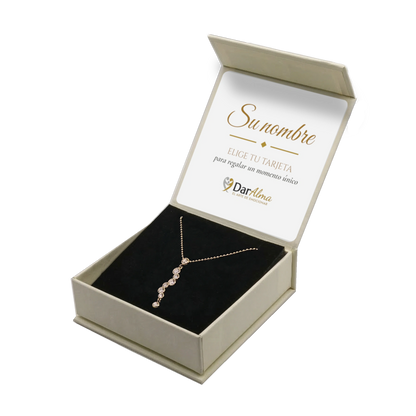 Collar de Acero Inoxidable con Circonitas · Gotas de Luz
