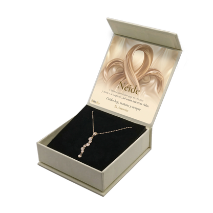 Collar de Acero Inoxidable con Circonitas · Gotas de Luz