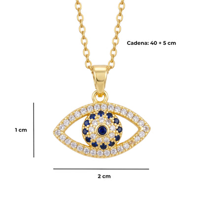 Collar Acero Inoxidable 316 · Mirada Protectora con Ojo Turco