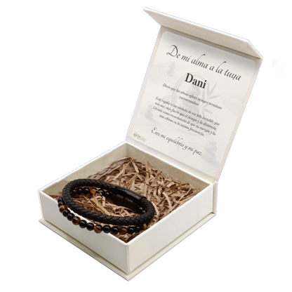 Pulsera Ojo de Tigre Natural · Hombre y Mujer · Amuleto de Fuerza
