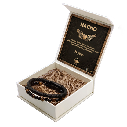 Pulsera Ojo de Tigre Natural · Hombre y Mujer · Amuleto de Fuerza