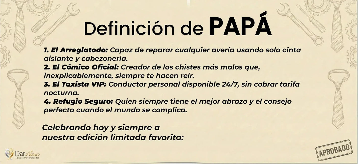 Cinturon Cuero Genuino. Ed. "Definición de Papá"