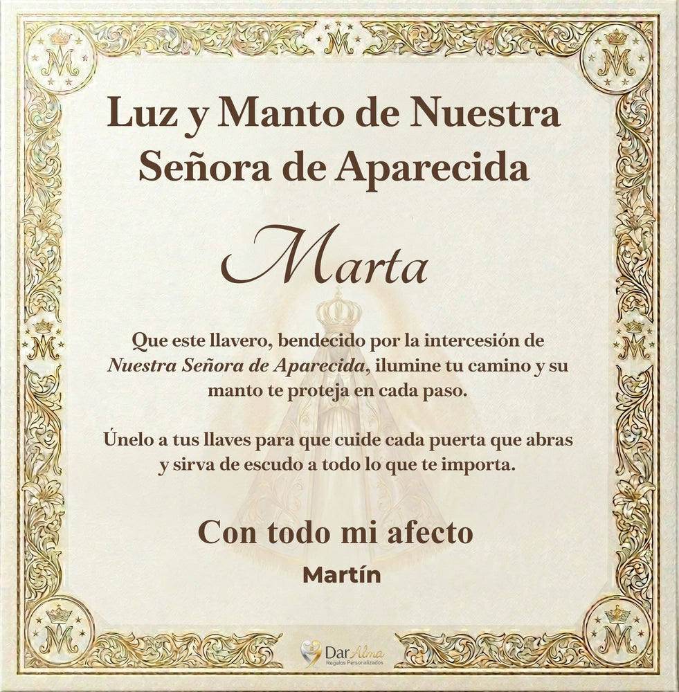 Llavero Nuestra Señora de Aparecida. Ed. "Nuestra Señora"