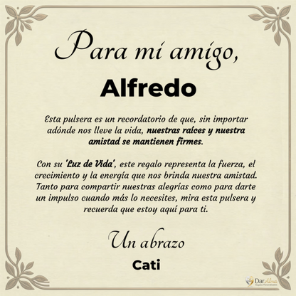 Pulsera Luz de Vida de Acero. Ed. "Amistad con Luz"