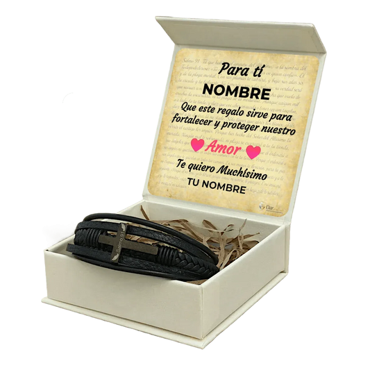 Pulsera Protección Divina de Acero Inox. Edición "Amor Protegido"