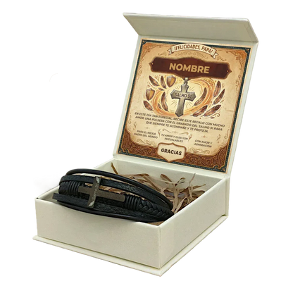 Pulsera Protección Divina de Acero Inox. Edición "Protección Papá"