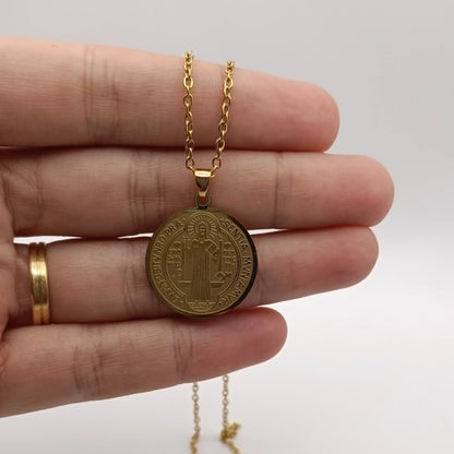 Medalla San Benito de Acero · Tarjeta con Oración