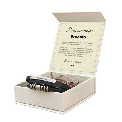 Pulsera Vínculo Eterno de Acero. Ed. "Para mi amigo"