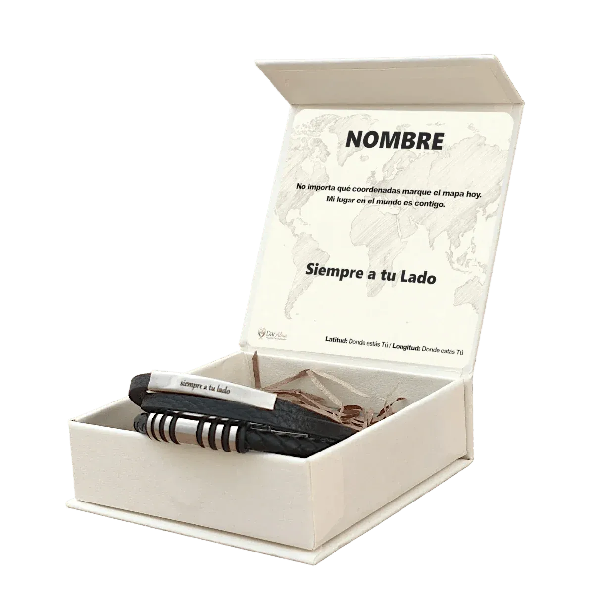 Pulsera Vínculo Eterno de Acero. Ed. "Coordenadas"