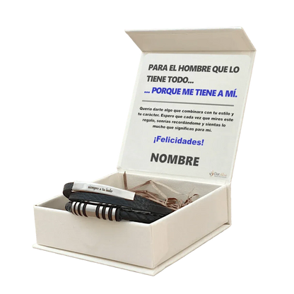 Pulsera Vínculo Eterno de Acero. Ed. "Hombre que tiene Todo"