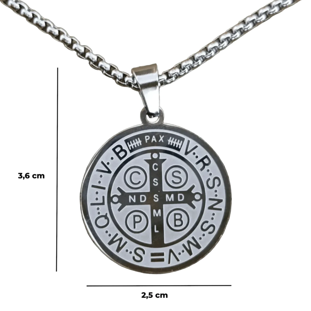 Medalla San Benito de Acero · Tarjeta con Oración