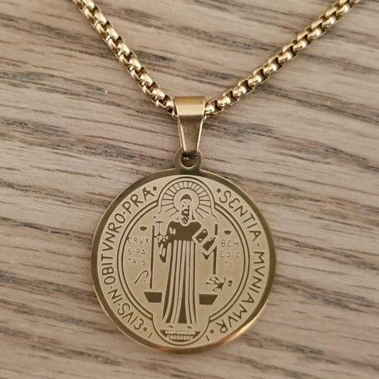 Colgante San Benito en Inox. Edición "Siempre a tu Lado (San Benito)" - DarAlma - Regalos Personalizados