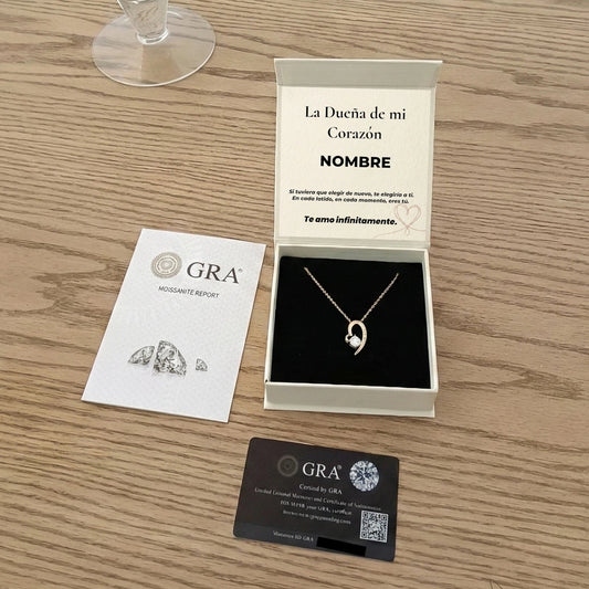 Collar Alma Enamorada de Plata de Ley y Moissanita - Edición "Elección Eterna" - DarAlma - Regalos Personalizados