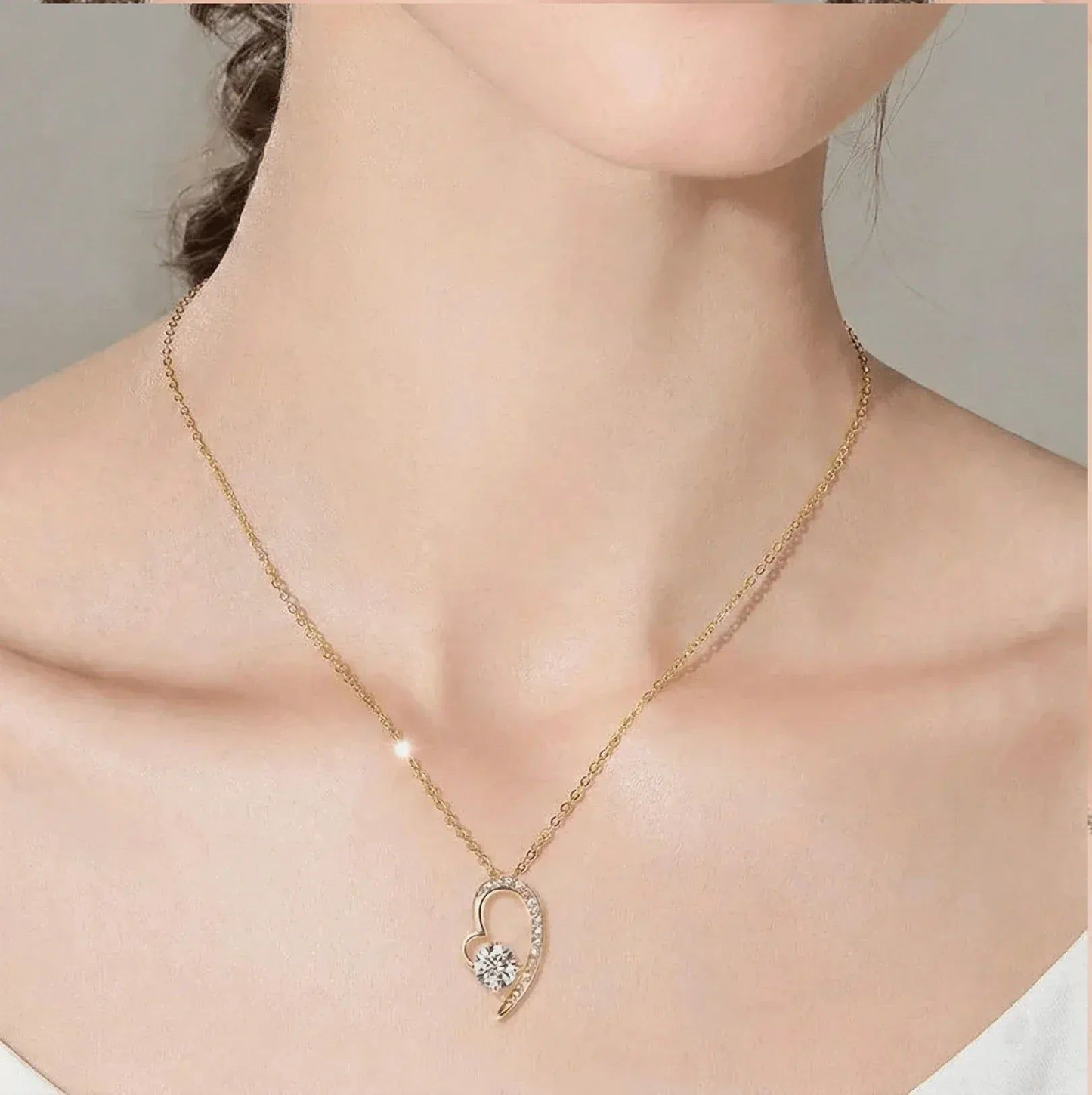 Collar Alma Enamorada en plata de ley 925 con moissanita