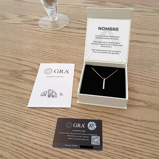 Collar Cascada de Sueños en Plata de Ley con Moissanitas. Edición "Cree en Ti" - DarAlma - Regalos Personalizados