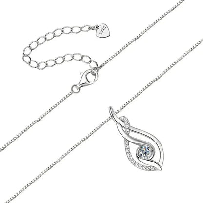 Collar Danza del Destino en plata de ley 925 con moissanita