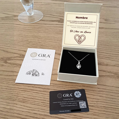 Collar Danza del Destino en Plata de Ley con Moissanita. Edición "Lazo Inquebrantable" - DarAlma - Regalos Personalizados