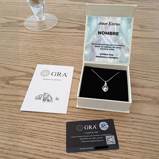 Collar Danza del Destino en Plata de Ley con Moissanita. Edición "Lazos del Destino" - DarAlma - Regalos Personalizados