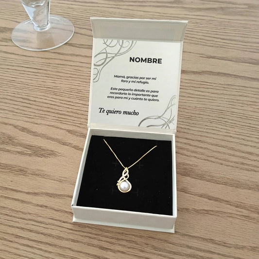 Collar Luz de Nácar en Plata de Ley con Circonita. Edición "Faro y Refugio" - DarAlma - Regalos Personalizados