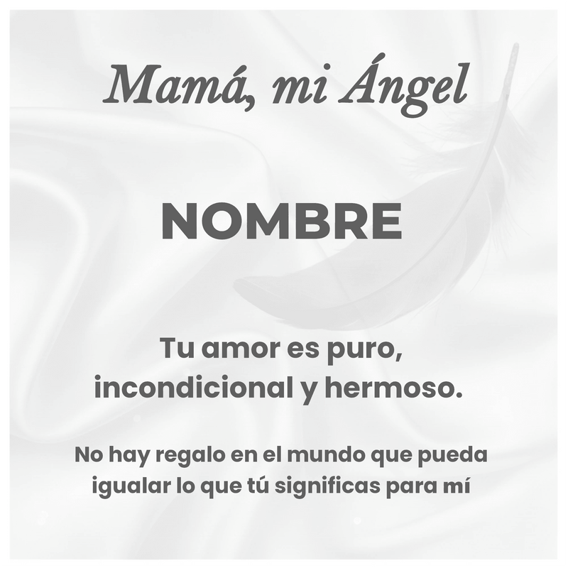 Collar Luz de Nácar en Plata de Ley con Circonita. Edición "Mi Ángel" - DarAlma - Regalos Personalizados