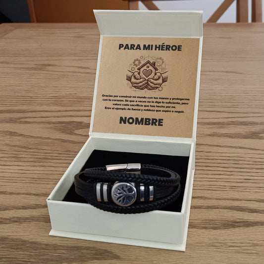 Pulsera Alma de la Tierra de Acero Inoxidable - Edición "Constructor de Vida" - DarAlma - Regalos Personalizados