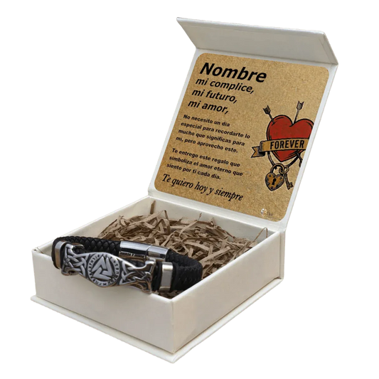Pulsera Fuerza y Honor de Acero. Ed. "Amor Cómplice"