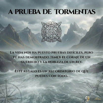Pulsera Fuerza y Honor de Acero. Ed. "Fuerza de Guerrero"