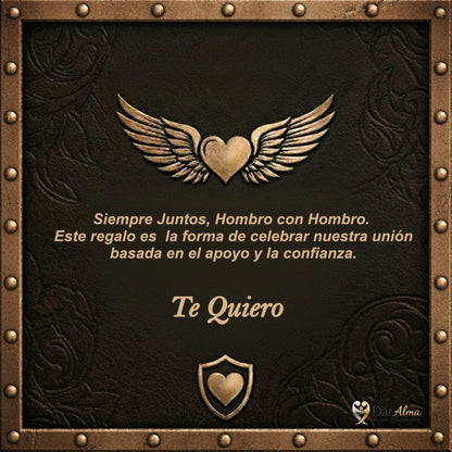 Pulsera Fuerza y Honor de Acero. Ed. "Hombro con Hombro"