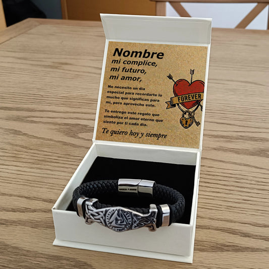 Pulsera Fuerza y Honor de Acero Inoxidable - Edición "Amor Cómplice" - DarAlma - Regalos Personalizados